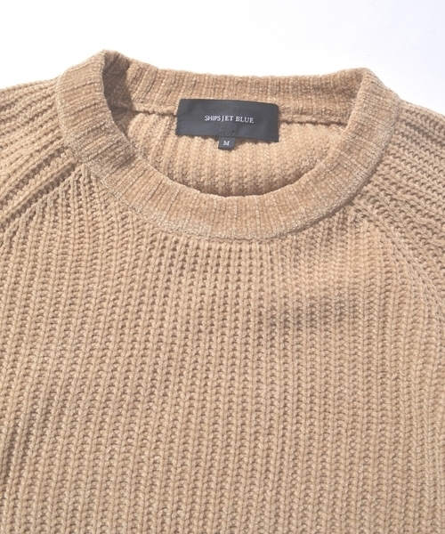 SHIPS JET BLUE（シップスジェットブルー）の「SHIPS JET BLUE: 畦編み モールニット■（ニット/セーター・メンズ・ネイビー/ベージュ/ブラック・LARGE/X-LARGE/SMALL/MEDIUM）」の9枚目の写真