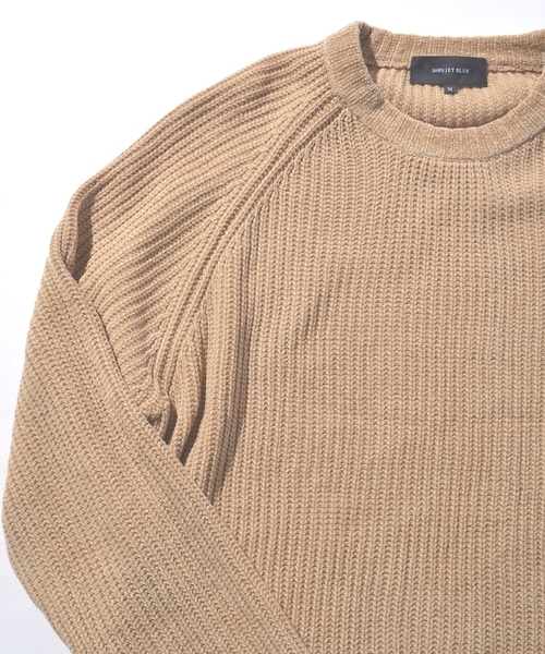 SHIPS JET BLUE（シップスジェットブルー）の「SHIPS JET BLUE: 畦編み モールニット■（ニット/セーター・メンズ・ネイビー/ベージュ/ブラック・LARGE/X-LARGE/SMALL/MEDIUM）」の10枚目の写真