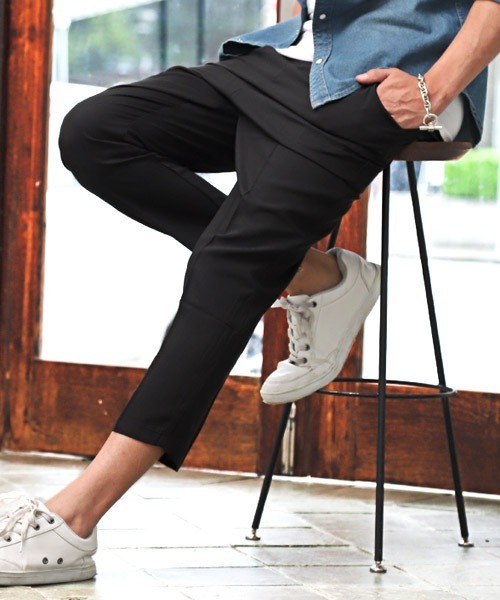 LUXSTYLE(ラグスタイル)の「TRワイドアンクルイージーパンツ(その他パンツ・メンズ・ベージュ/ブルー/ブラック/ネイビー/グレー・XL/L/M)」の2枚目の写真