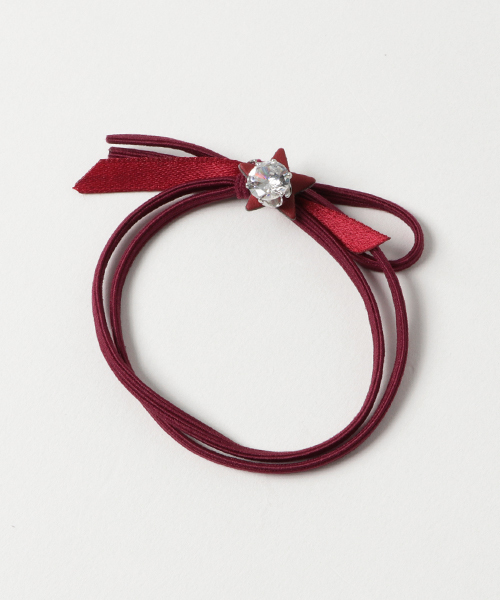 Fun & Daily（ファンアンドデイリー）の「F&D : スターメッセージヘアゴム（ヘアゴム・レディース・ワインレッド/ブラック/ベージュ/ネイビー/グレー/ピンク/ブルー/グリーン・FREE）」の10枚目の写真