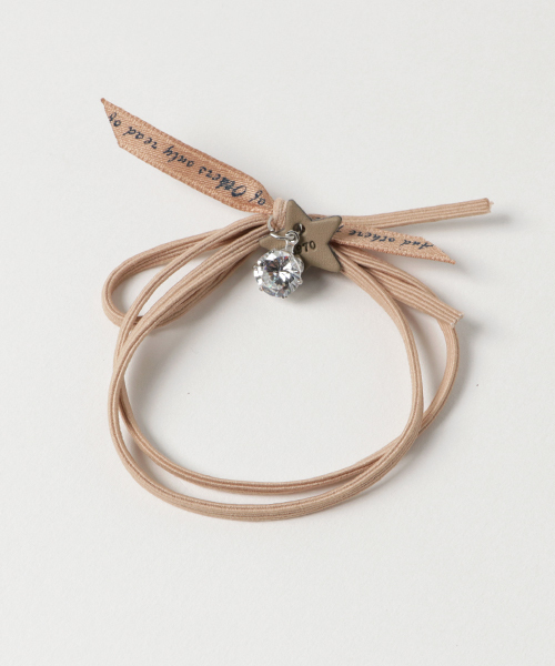 Fun & Daily（ファンアンドデイリー）の「F&D : スターメッセージヘアゴム（ヘアゴム・レディース・ワインレッド/ブラック/ベージュ/ネイビー/グレー/ピンク/ブルー/グリーン・FREE）」の4枚目の写真