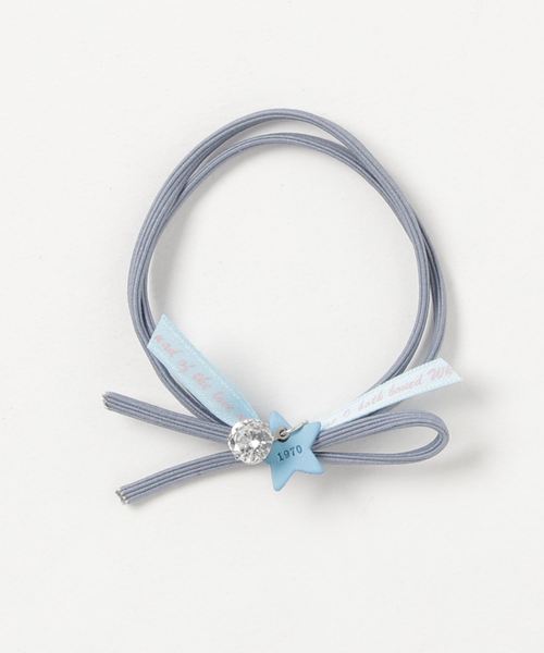 Fun & Daily（ファンアンドデイリー）の「F&D : スターメッセージヘアゴム（ヘアゴム・レディース・ワインレッド/ブラック/ベージュ/ネイビー/グレー/ピンク/ブルー/グリーン・FREE）」の7枚目の写真