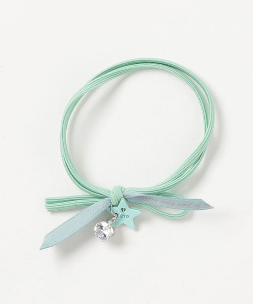 Fun & Daily（ファンアンドデイリー）の「F&D : スターメッセージヘアゴム（ヘアゴム・レディース・ワインレッド/ブラック/ベージュ/ネイビー/グレー/ピンク/ブルー/グリーン・FREE）」の5枚目の写真