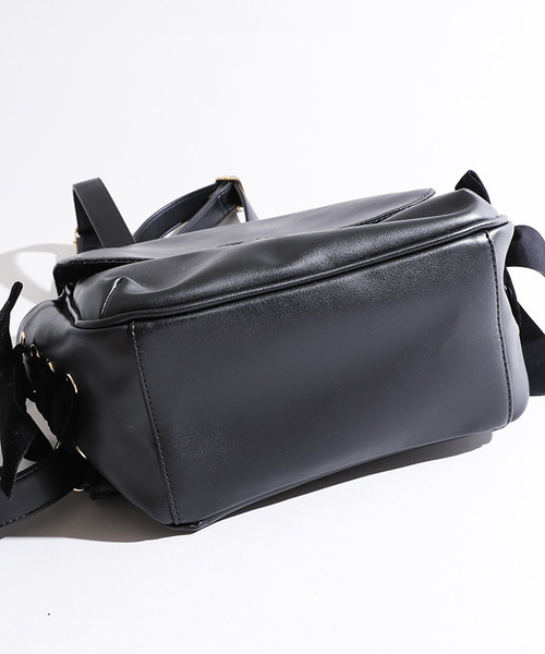 WEGO（ウィゴー）の「WEGO/サイドレースアップベロアリボンリュック（バックパック/リュック・レディース・ブラック/その他1/ライトピンク・FREE）」の9枚目の写真