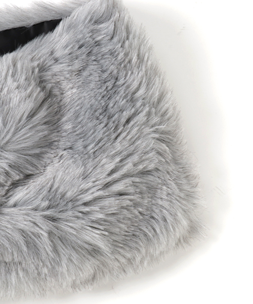 RIVE DROITE（リヴドロワ）の「Italyエコファースヌード（ストール/ショール・レディース・ブラウン/グレー・FREE）」の3枚目の写真