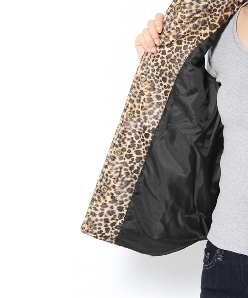 WEGO（ウィゴー）の「ヒョウ柄中綿ベスト（ダウンベスト）」 - WEAR