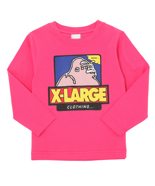XLARGE KIDS（エクストララージキッズ）の「L/S TEE “POP ART OG”（Tシャツ/カットソー・キッズ・ブラック/アッシュグレー/ピンク・2T/4T/5T/6T）」の3枚目の写真