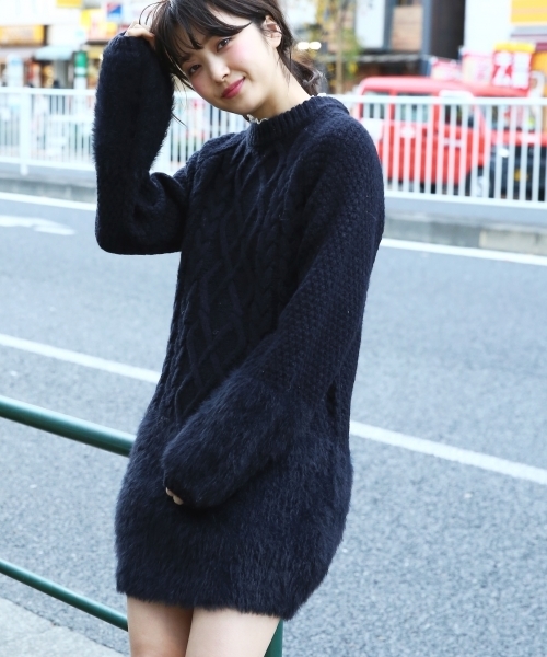 Heather ヘザー の フワケーブルミニワンピース ワンピース Wear