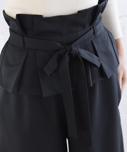 Luz Llena（ラズレナ）の「コルセットベルト付きワイドパンツ（その他パンツ・レディース・グレイッシュベージュ/ネイビー・MEDIUM）」の7枚目の写真