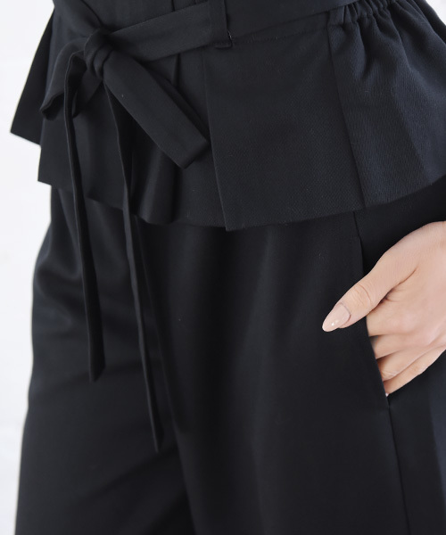 Luz Llena（ラズレナ）の「コルセットベルト付きワイドパンツ（その他パンツ・レディース・グレイッシュベージュ/ネイビー・MEDIUM）」の8枚目の写真