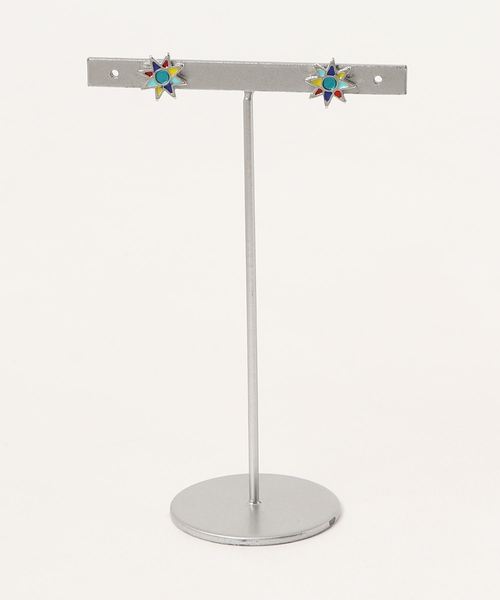 チャイハネ（チャイハネ）の「【チャイハネ】ソルスタッドピアス（ピアス（両耳用）・メンズ・ライトブルー/ブルー/カラフル・FREE）」の4枚目の写真