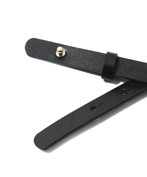 qualite（カリテ）の「金具使い細ﾍﾞﾙﾄ（ベルト・レディース・キャメル/ブラック・FREE）」の3枚目の写真