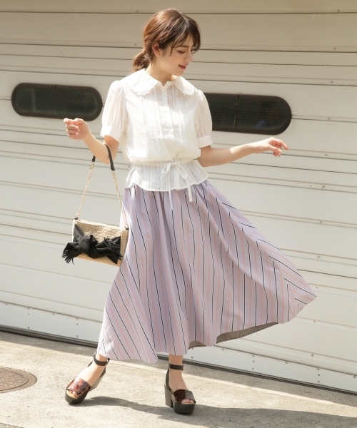 Heather（ヘザー）の「ビンテージエリブラウス 794445（シャツ/ブラウス・レディース・ホワイト/ブラック/グレー・ONESIZE）」の6枚目の写真