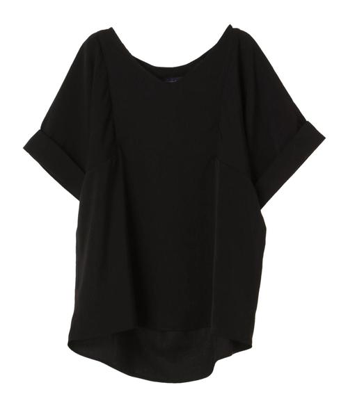AMERICAN HOLIC（アメリカンホリック）の「・袖折返しバックタックブラウス（シャツ/ブラウス・レディース・ターコイズブルー/ブルー/アイボリー/ブラック・FREE）」の6枚目の写真