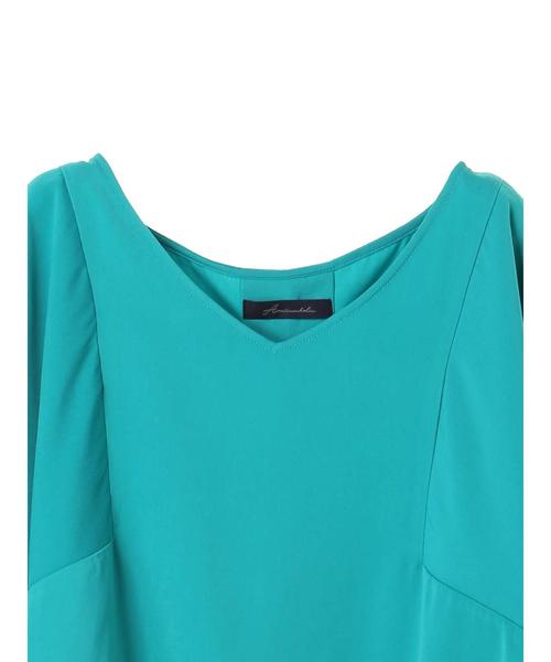 AMERICAN HOLIC（アメリカンホリック）の「・袖折返しバックタックブラウス（シャツ/ブラウス・レディース・ターコイズブルー/ブルー/アイボリー/ブラック・FREE）」の12枚目の写真