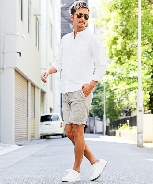 LUXSTYLE(ラグスタイル)の「サマーコーデュロイベイカーショーツ(その他パンツ・メンズ・ホワイト/ベージュ/ネイビー/ピンク/グレイッシュベージュ/ライトベージュ・S/M/L/XL/XXL)」の12枚目の写真