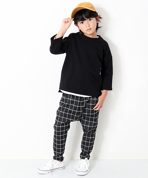 devirock（デビロック）の「スリット入りミニ裏毛7分袖Tシャツ カットソー（Tシャツ/カットソー・キッズ・ホワイト/ブラック/杢グレー/ブルー系その他/パープル系その他/キャメル/イエロー系その他/ピンク系その他/ラベンダー/ベージュ・110cm/100cm/120cm/130cm/140cm/150cm/160cm）」の12枚目の写真