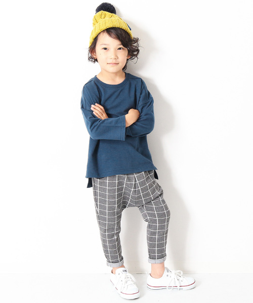 devirock（デビロック）の「スリット入りミニ裏毛7分袖Tシャツ カットソー（Tシャツ/カットソー・キッズ・ホワイト/ブラック/杢グレー/ブルー系その他/パープル系その他/キャメル/イエロー系その他/ピンク系その他/ラベンダー/ベージュ・110cm/100cm/120cm/130cm/140cm/150cm/160cm）」の15枚目の写真