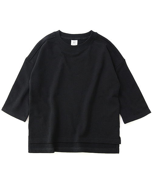 devirock（デビロック）の「スリット入りミニ裏毛7分袖Tシャツ カットソー（Tシャツ/カットソー・キッズ・ホワイト/ブラック/杢グレー/ブルー系その他/パープル系その他/キャメル/イエロー系その他/ピンク系その他/ラベンダー/ベージュ・110cm/100cm/120cm/130cm/140cm/150cm/160cm）」の19枚目の写真