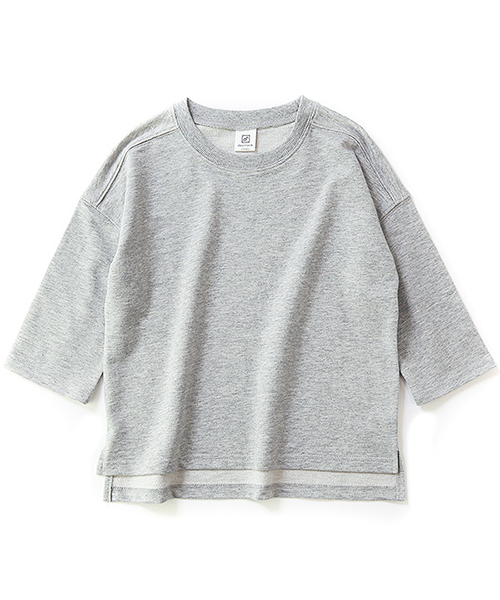 devirock（デビロック）の「スリット入りミニ裏毛7分袖Tシャツ カットソー（Tシャツ/カットソー・キッズ・ホワイト/ブラック/杢グレー/ブルー系その他/パープル系その他/キャメル/イエロー系その他/ピンク系その他/ラベンダー/ベージュ・110cm/100cm/120cm/130cm/140cm/150cm/160cm）」の20枚目の写真