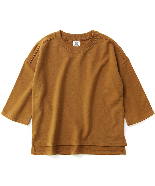 devirock（デビロック）の「スリット入りミニ裏毛7分袖Tシャツ カットソー（Tシャツ/カットソー・キッズ・ホワイト/ブラック/杢グレー/ブルー系その他/パープル系その他/キャメル/イエロー系その他/ピンク系その他/ラベンダー/ベージュ・110cm/100cm/120cm/130cm/140cm/150cm/160cm）」の21枚目の写真