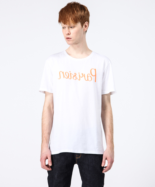 Maison Kitsune（メゾンキツネ）の「【KITSUNE TEE】PARISIEN TEE（Tシャツ/カットソー・メンズ・ホワイト/ブルー・LARGE/SMALL/MEDIUM/X-SMALL）」の2枚目の写真
