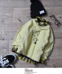 coen | 【coen キッズ / ジュニア】(SNOOPY/スヌーピー)フェイスプリントプルオーバー / スウェット /トレーナー(100～150cm)(スウェット)