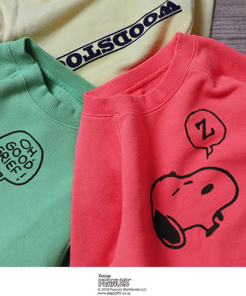 coen(コーエン)の「【coen キッズ / ジュニア】(SNOOPY/スヌーピー)フェイスプリントプルオーバー / スウェット /トレーナー(100~150cm)(スウェット・キッズ・イエロー/ライム/レッド・100/110/120/130/140/150)」の5枚目の写真