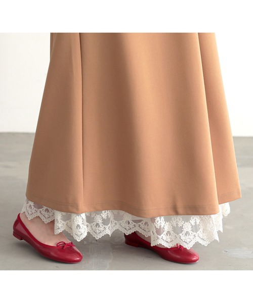 n'OrLABEL（ノアールレーベル）の「『贅沢レースロングペチワンピース』（ワンピース・レディース・ブラック/キナリ/モカ/グレー/オフホワイト/アイボリー/チャコール・1/2/LL～3L/M～Ｌ）」の21枚目の写真