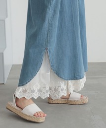 n'OrLABEL（ノアールレーベル）の「『カットソーver.贅沢レースロングペチワンピース』（ワンピース）」