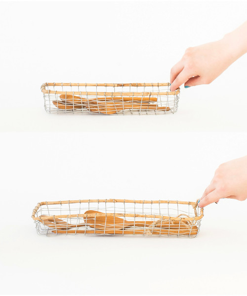 sarasa design(サラサデザイン)の「b2c ワイヤーカトラリーケース 2個入り(カトラリー)」|シルバー