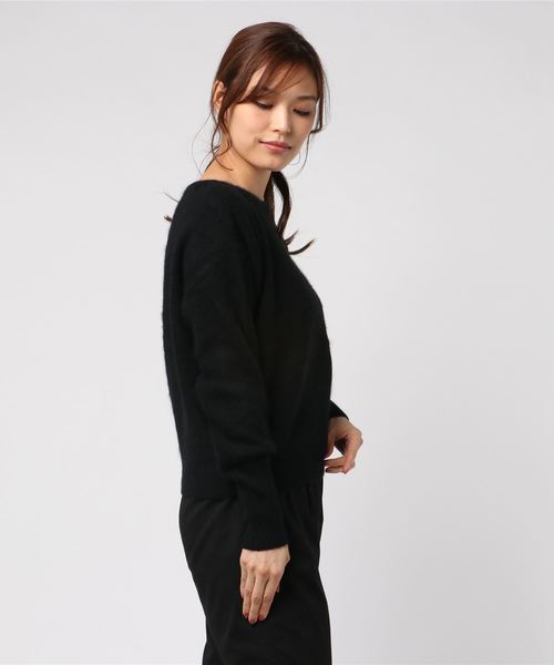 RIVE DROITE（リヴドロワ）の「FOX混片畦ボートネックニット（ニット/セーター・レディース・ベージュ/パープル/レッド/ブラック・FREE）」の6枚目の写真