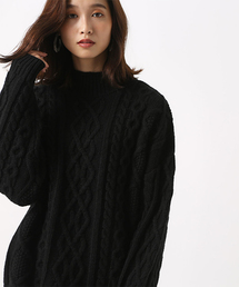AZUL by moussy | ビッグケーブルニット(ニット/セーター)