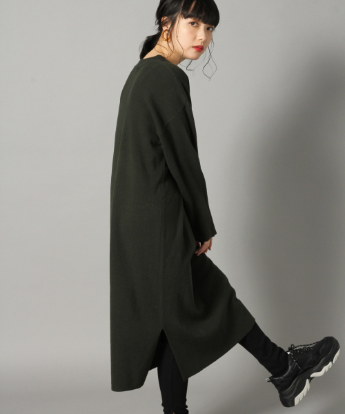 LOWRYS FARM（ローリーズファーム）の「１２Ｇミラノリブワンピ　820929（ワンピース・レディース・グリーン/ブラック/ベージュ/ブラウン・FREE）」の4枚目の写真