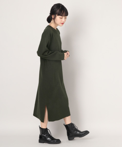 LOWRYS FARM（ローリーズファーム）の「１２Ｇミラノリブワンピ　820929（ワンピース・レディース・グリーン/ブラック/ベージュ/ブラウン・FREE）」の15枚目の写真