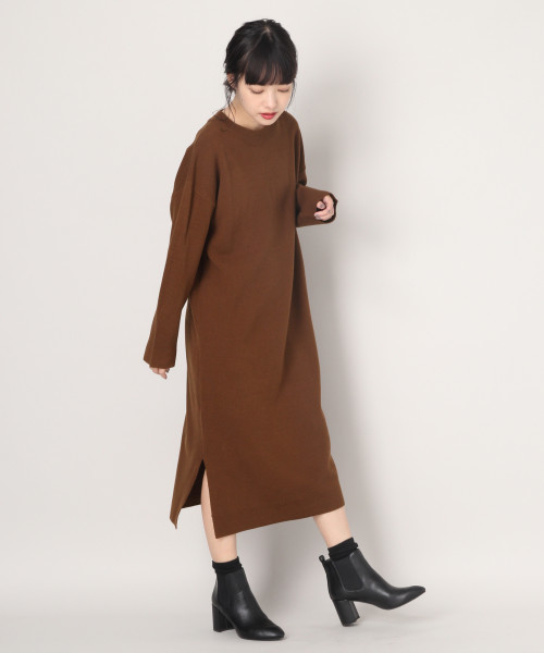 LOWRYS FARM（ローリーズファーム）の「１２Ｇミラノリブワンピ　820929（ワンピース・レディース・グリーン/ブラック/ベージュ/ブラウン・FREE）」の16枚目の写真