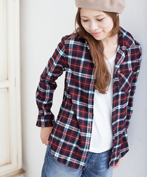 NANO universe | BARK TANNAGE/スタンダードワイヤーネルシャツ   L/S(シャツ/ブラウス)