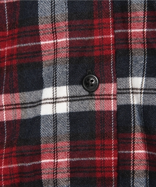 NANO universe（ナノユニバース）の「BARK TANNAGE/スタンダードワイヤーネルシャツ   L/S（シャツ/ブラウス・レディース・レッド/パープル/ネイビー/グレー/ブラウン・36/38）」の21枚目の写真