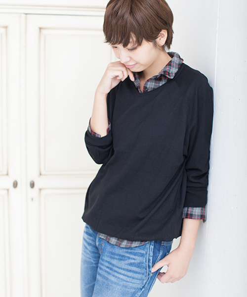 NANO universe（ナノユニバース）の「BARK TANNAGE/スタンダードワイヤーネルシャツ   L/S（シャツ/ブラウス・レディース・レッド/パープル/ネイビー/グレー/ブラウン・36/38）」の14枚目の写真