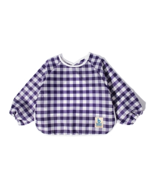 こども ビームス（コドモビームス）の「こども ビームス/ ギンガム エプロン (80～95cm)（マグ/哺乳瓶/お食事グッズ・キッズ・ピンク/イエロー/ブルー/パープル・ONE SIZE）」の7枚目の写真