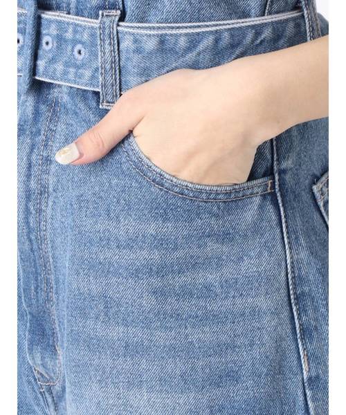 EMODA（エモダ）の「2WAYスーパーハイウエストワイドジーンズ（デニムパンツ・レディース・ライトブルー/インディゴブルー・SMALL/MEDIUM/X-SMALL）」の18枚目の写真