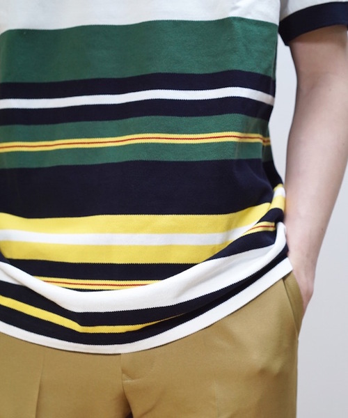 FRED PERRY(フレッドペリー)の「FRED PERRY BOLD STRIPE PIQUE SHIRT(ポロシャツ・メンズ・グリーン系その他・M/L)」の3枚目の写真