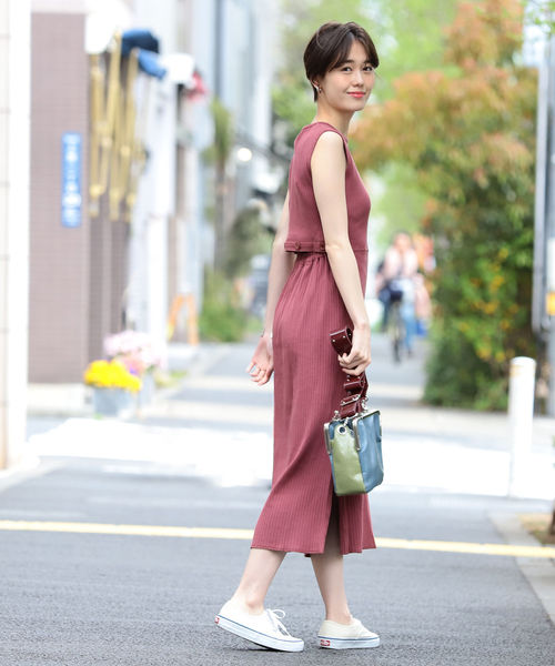 Ray BEAMS（レイビームス）の「Ray BEAMS / リブ バック オープン ワンピース（ワンピース・レディース・ブラック/サックスブルー/ワイン・ONE SIZE）」の7枚目の写真