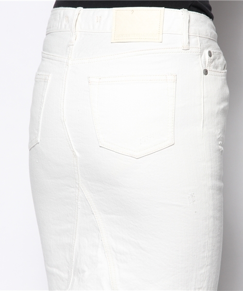 goa（ゴア）の「１０OZ ホワイトデニムストレッチひざ丈SK（デニムスカート・レディース・ホワイト・2/1）」の5枚目の写真