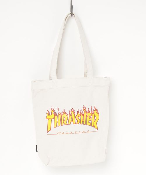 THRASHER（スラッシャー）の「THRASHER プリント 2WAY トート ショルダーバッグ（トートバッグ・メンズ・ブラック/アイボリー/ホワイト×レッド/ホワイト×パープル/ブラック×パープル/ブラック×レッド・FREE）」の3枚目の写真