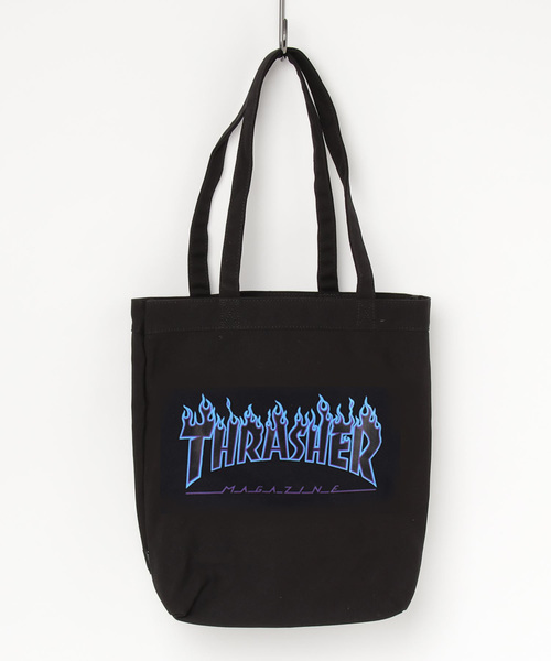 THRASHER（スラッシャー）の「THRASHER プリント 2WAY トート ショルダーバッグ（トートバッグ・メンズ・ブラック/アイボリー/ホワイト×レッド/ホワイト×パープル/ブラック×パープル/ブラック×レッド・FREE）」の6枚目の写真