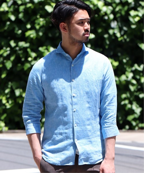 EDIFICE（エディフィス）の「Herdmans Linen 7s カッタウェイシャツ（シャツ/ブラウス・メンズ・ブラウン系その他/ブルー系その他/ホワイト/サックスブルー/ピンク・LARGE/MEDIUM/SMALL/X-LARGE）」の3枚目の写真