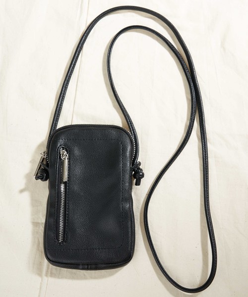 DISCOAT(ディスコート)の「スマホショルダー/お財布ショルダー/スマホポシェット(ショルダーバッグ・レディース・ブラック/ベージュ・FREE)」の8枚目の写真