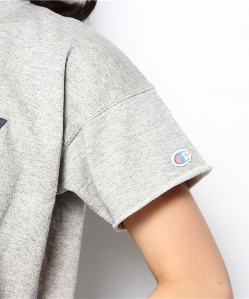 NANO universe（ナノユニバース）の「Champion/S/S CREWNECK SWEATSHIRT（Tシャツ/カットソー・レディース・オートミール/ネイビー/グレー・MEDIUM）」の4枚目の写真