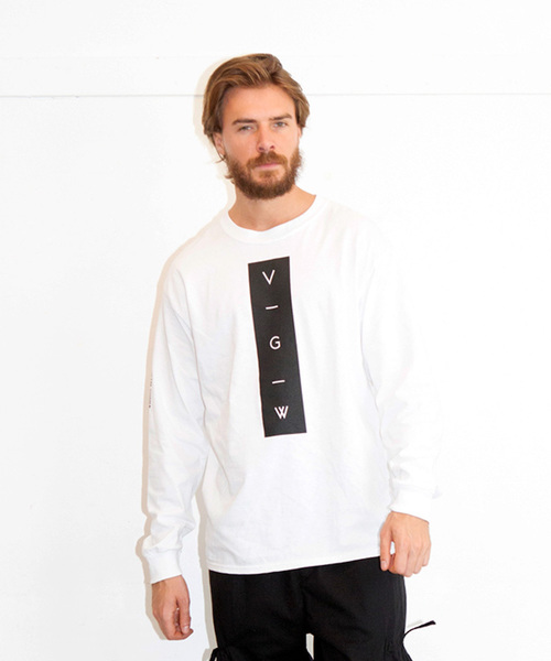 VIRGOwearworks(ヴァルゴウェアワークス)の「VERTICAL VGW LST(Tシャツ/カットソー・メンズ・ホワイト/オレンジ/ブラック・3/4/2/1)」の2枚目の写真